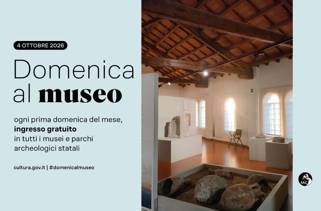 Locandina Domenica al Museo del 4 ottobre 2026 al Museo nazionale di archeologia del mare di Caorle
